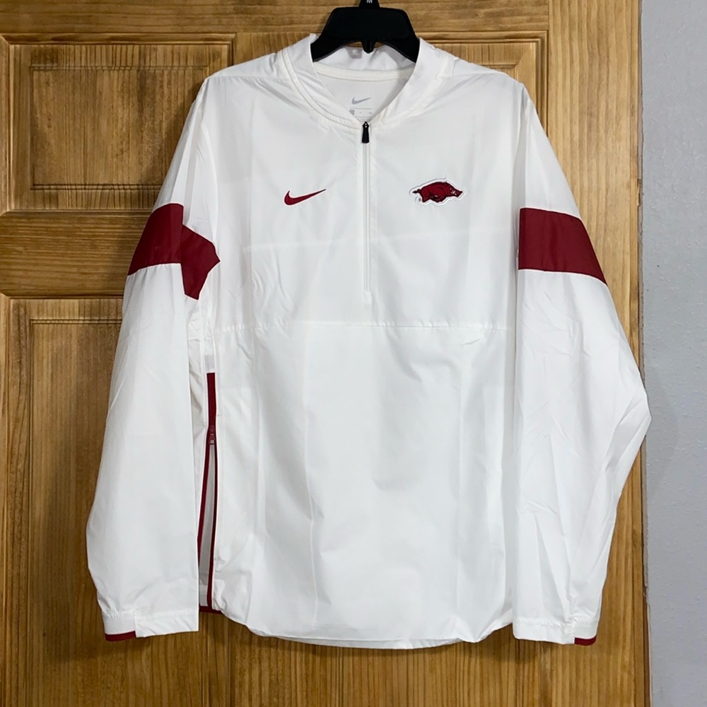 White quarter zip windbreaker